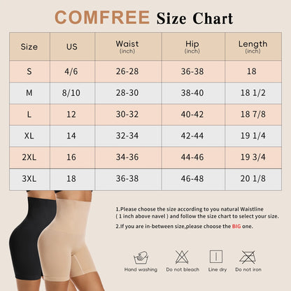 Shapewear Shorts for Women Tummy Control High Waist Body Shaper Compression Thigh Slimmer Butt Lifter Panties